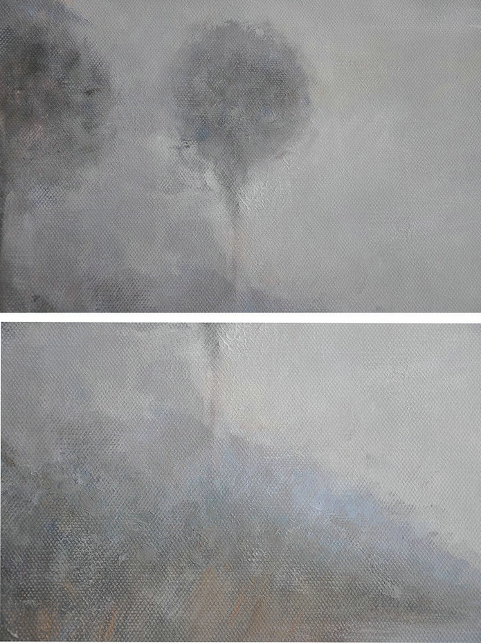 Huge Abstract Painting On Canvas,Abstract Landscape Oil Painting,Hand Painted Original Art,Grey,White,Black